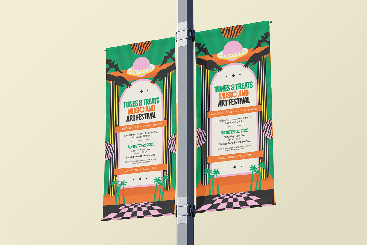 Tunes & Treats - Flag Banner, a Print Template by StreaksideStd (Photo 3 of 3)