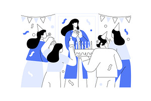 Surprise party isolated cartoon, a Person Illustration by Visual Generation