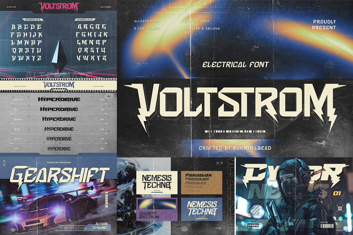 Futuristic Sport Font Bundle, a Sans Serif Font by Burntilldead (Photo 9 of 10)