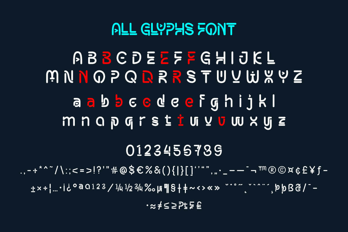 MEXURY – Futuristic Font, a Handwritten Font by productype1 (Photo 10 of 12)