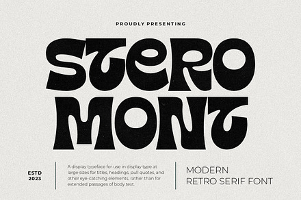 Stero Mont - Retro Vintage Serif, a Serif Font by HansCo Studio