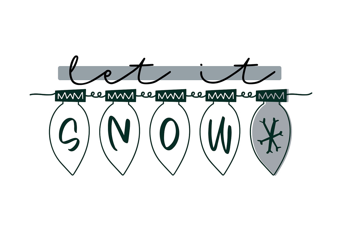 Christmas Lights - A Holiday Font, a Font by Dansie Design (Photo 4 of 10)