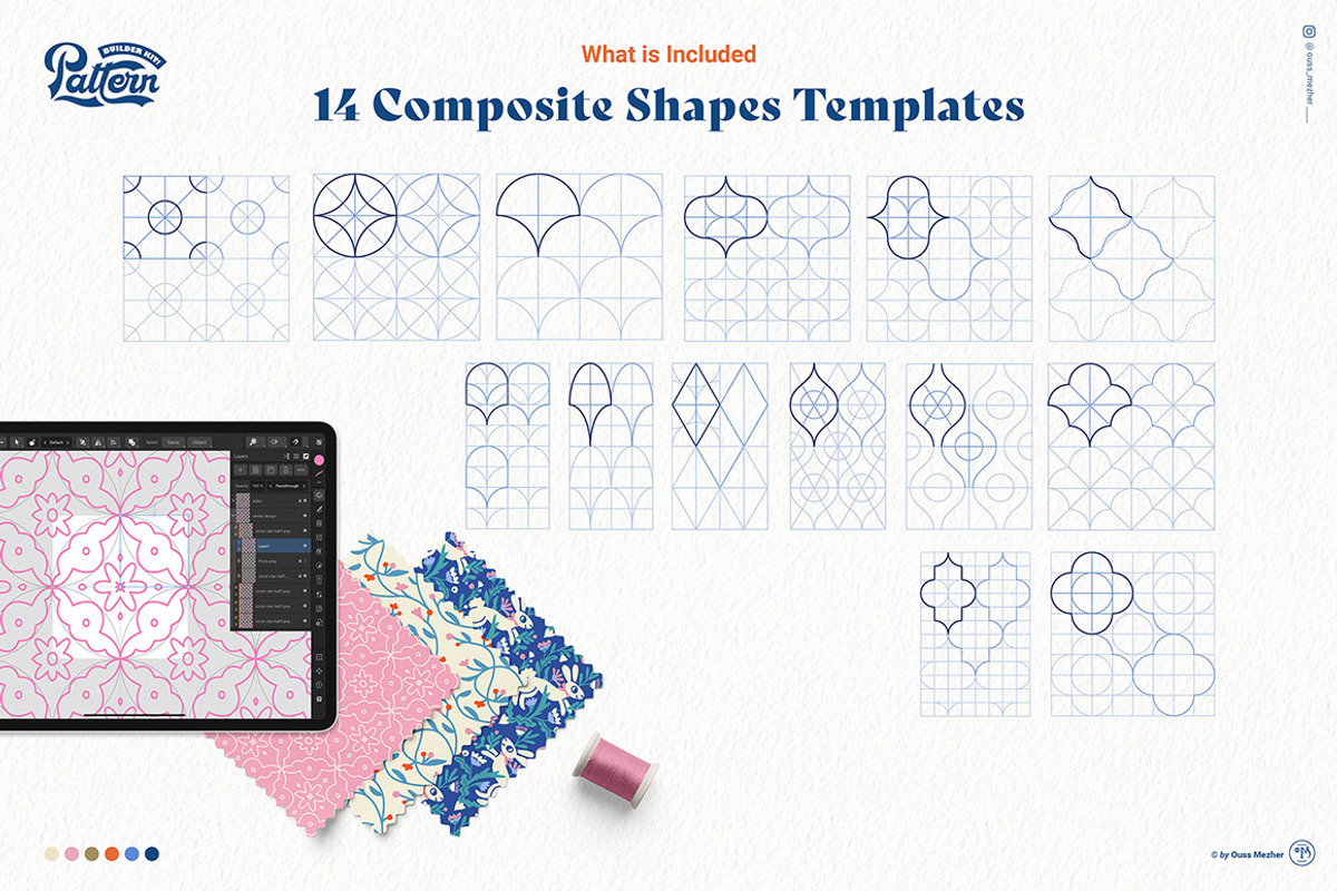 Pattern Builder Kit for Affinity, a Brushes & More by Ouss Mezher (Photo 3 of 8)
