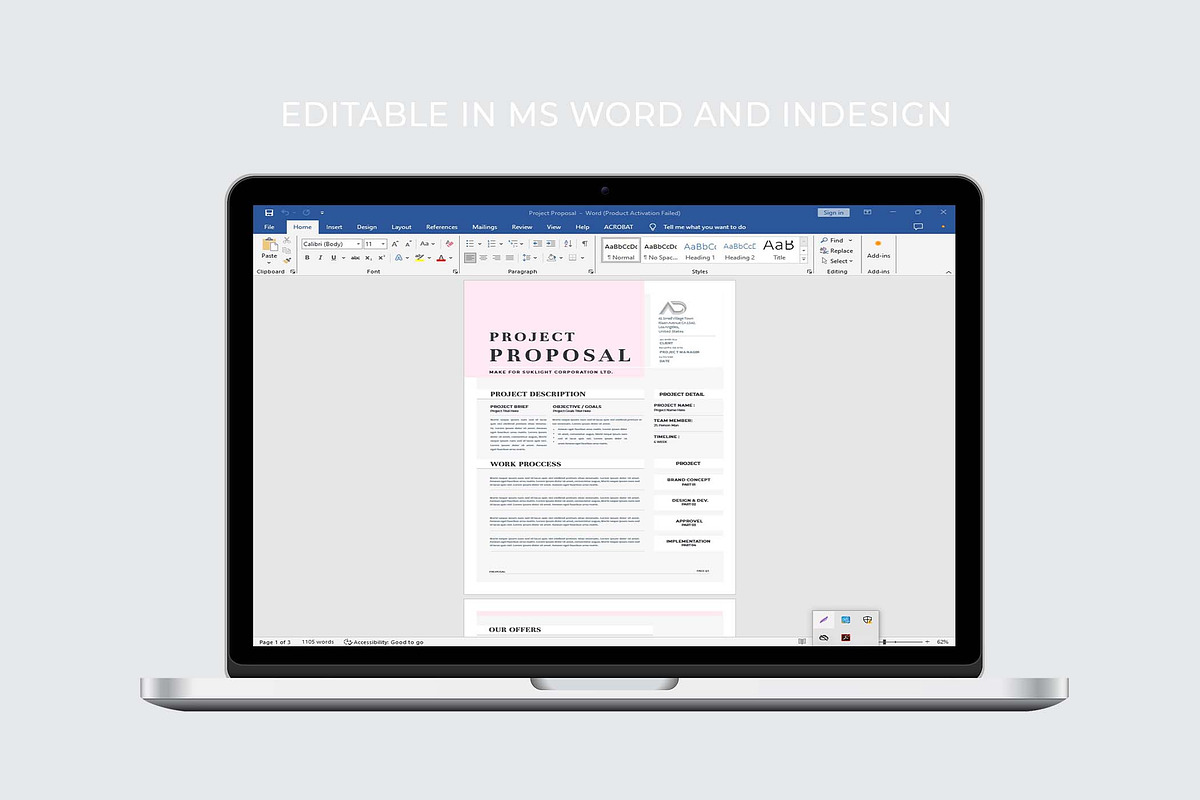 Proposal | MS Word & Indesign, a Stationery Template by design_hut (Photo 7 of 7)