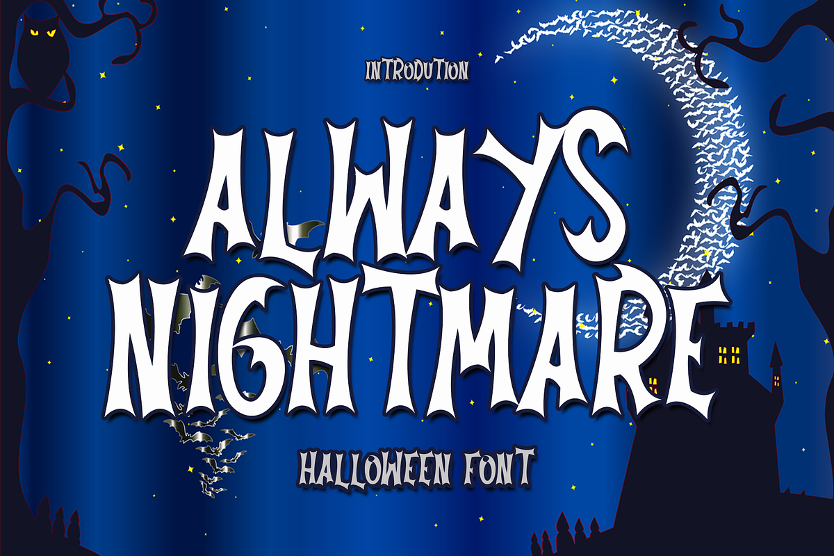 Always Nightmare, a Sans Serif Font by Creative Writting (Photo 1 of 5)