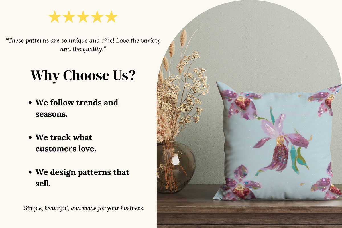 Sparkling Floral Patterns, a Pattern Graphic by Ninterints (Photo 3 of 17)