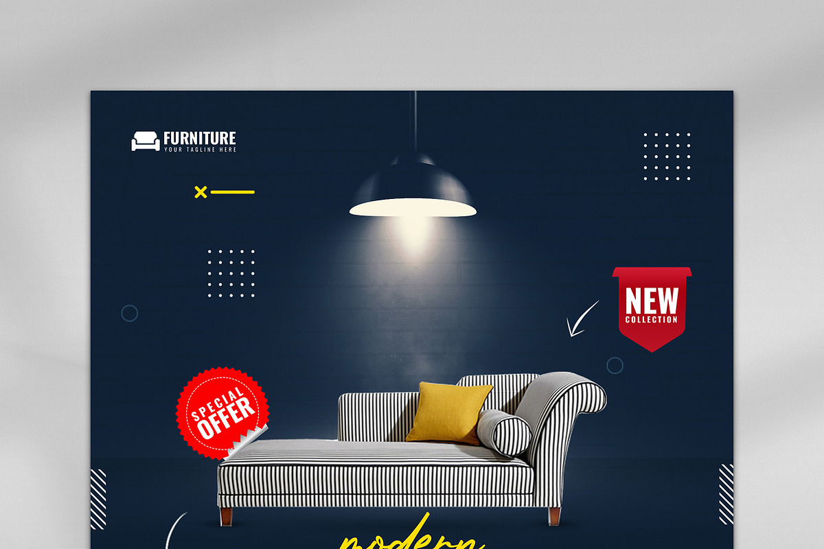 Furniture Social Media Banner Design, a Marketing Template by Photoshop Action (Photo 15 of 26)