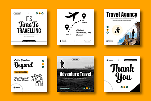 Modern Travel Social Media Post, a Social Media Template by MightyDesign