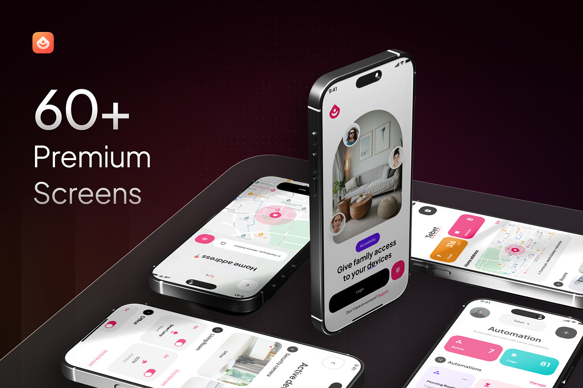 Huis - Smart Home App UI Kit, an UI Kit Template by Rafiq | YDN (Photo 2 of 6)