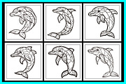 Stained Glass Dolphin Coloring Pages, an Animal Illustration by protabsorkar11 (Thumbnail 3 of 6)