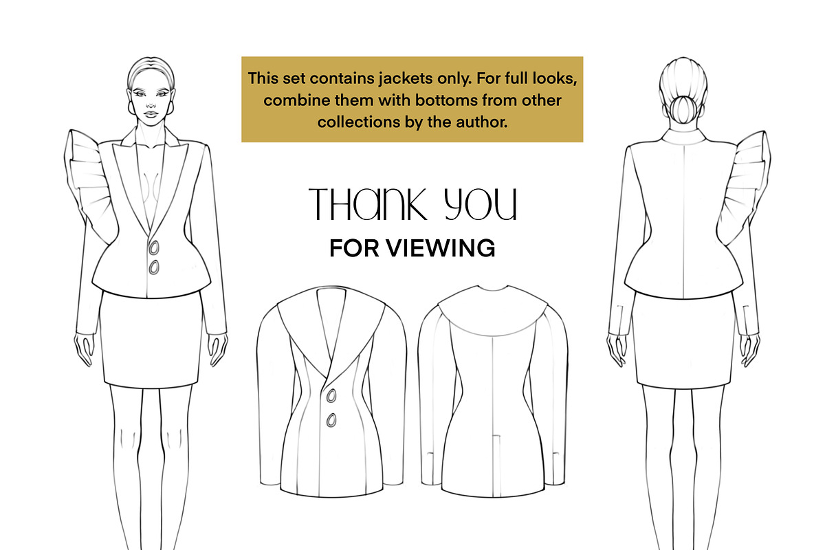 Blazer Constructor - Mix & Match set, an Object Graphic by designs.svkl (Photo 11 of 11)