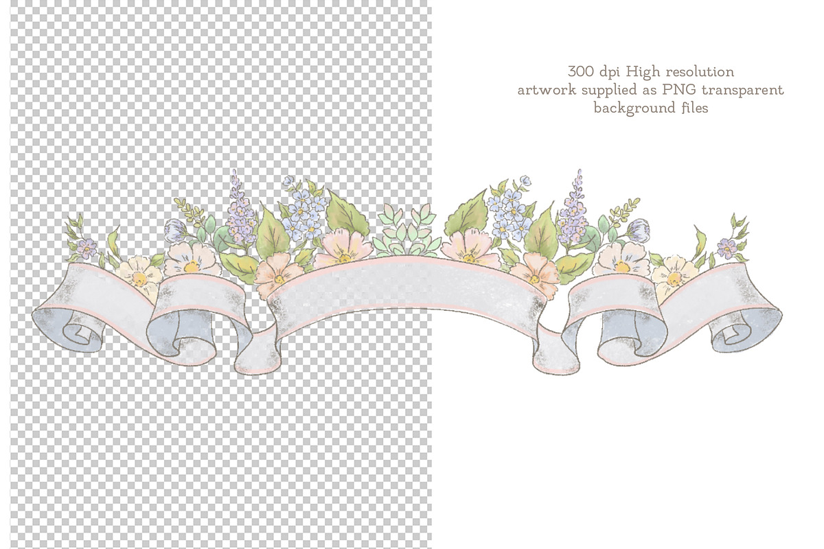 Summer Garden Wedding Set, a Decorative Illustration by AlenaVlasko stock Market (Photo 2 of 10)