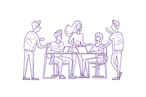 Teamwork, office life, business.