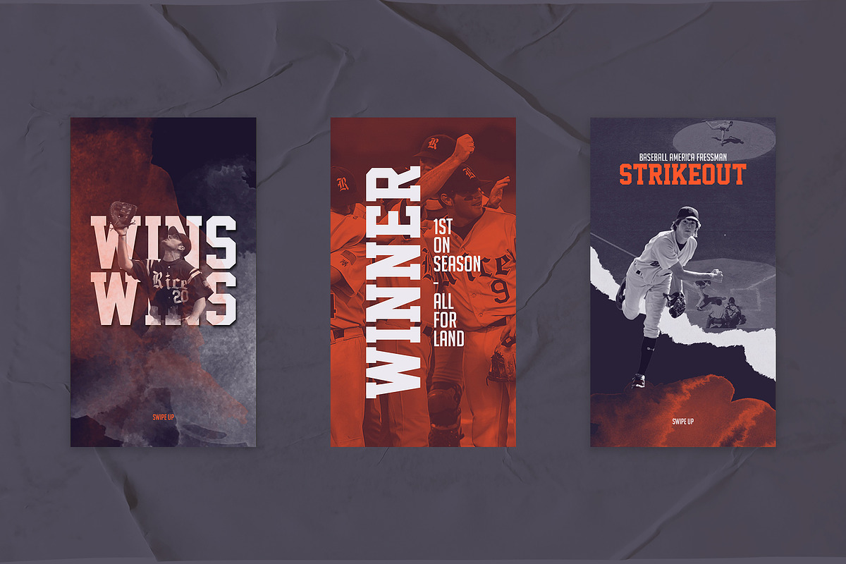 Baseball Instagram Templates, a Social Media Template by Azruca (Photo 5 of 11)