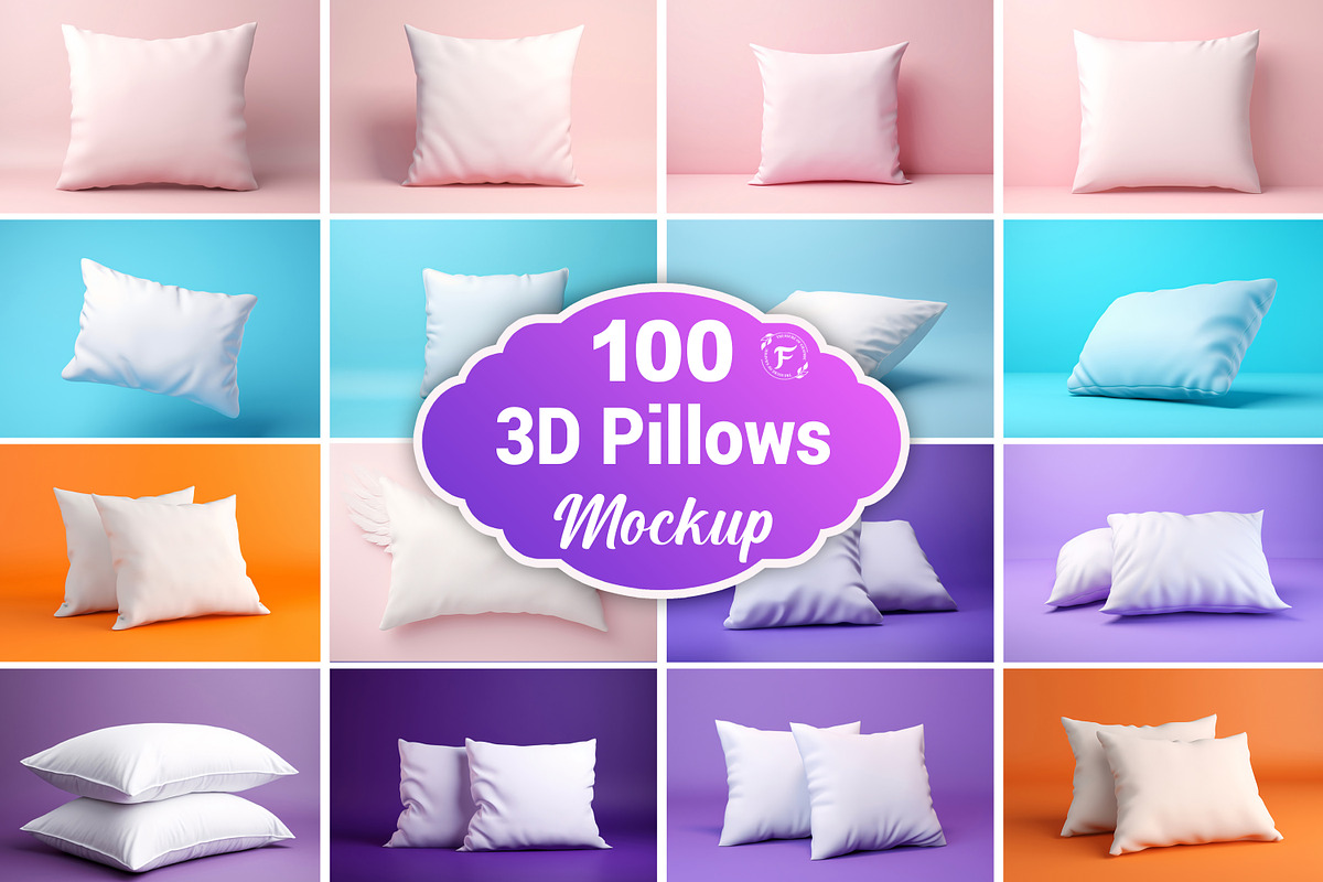 3D Pillow Mockup Picture Bundle, a Product Mockup by Forhadx5 (Photo 1 of 6)