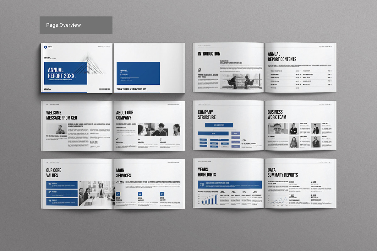 Annual Report Template Landscape, a Brochure Template by Work-Envance (Photo 7 of 8)