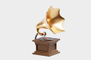 Gramophone 3d model, an Object 3D Model by fahad121 (Thumbnail 3 of 7)