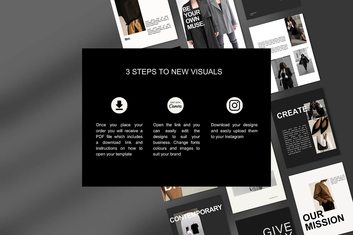 Bold Editorial Instagram Posts, a Social Media Template by thebusinessoutfit (Photo 10 of 11)