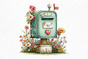 Whimsical Spring Mailbox Clipart, an Illustration by Craft Nest (Thumbnail 9 of 11)