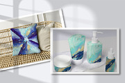 Turquoise & Gold Acrylic Backgrounds, a Texture Graphic by Suna Kosem (Thumbnail 4 of 14)