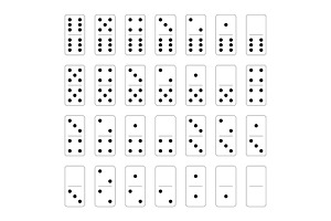 Domino set of 28 tiles