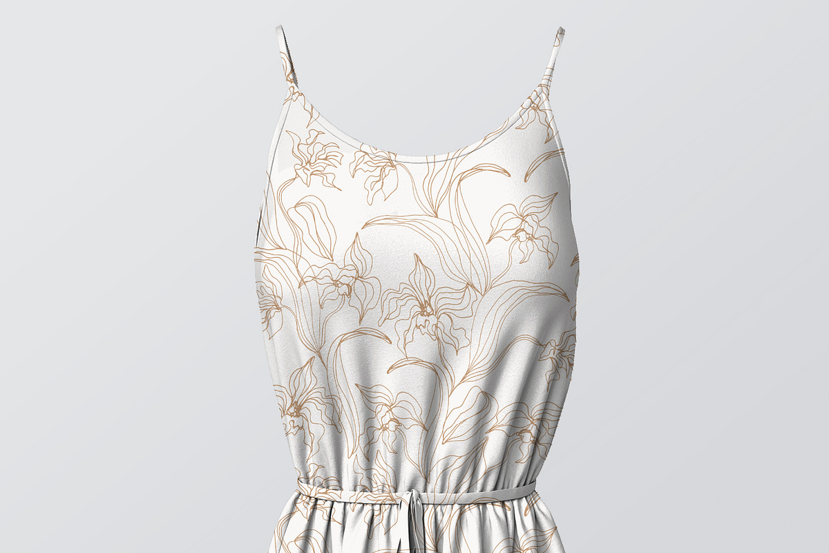 Outlined Orchids, a Decorative Illustration by MalyskaStudio (Photo 5 of 11)