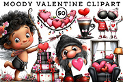 Moody valentine clipart, an Illustration by CreationArt (Thumbnail 1 of 6)