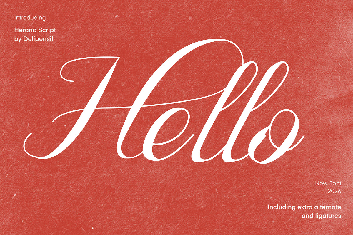 Herano - Elegant Script Font, a Script Font by delipensil (Photo 4 of 10)