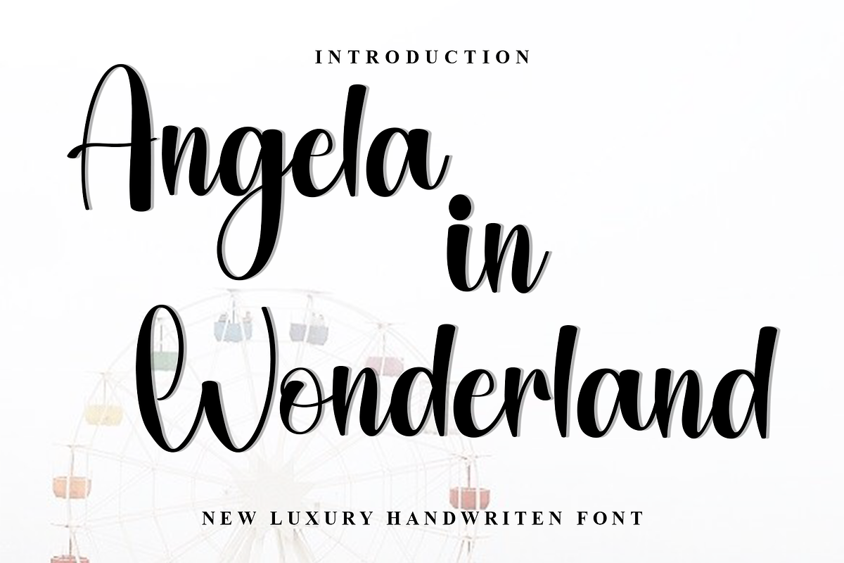 Angela in Wonderland, a Handwritten Font by InermediaSTUDIO (Photo 1 of 8)