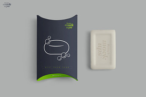 Mini Hand Soap In Pillow Box Mockup