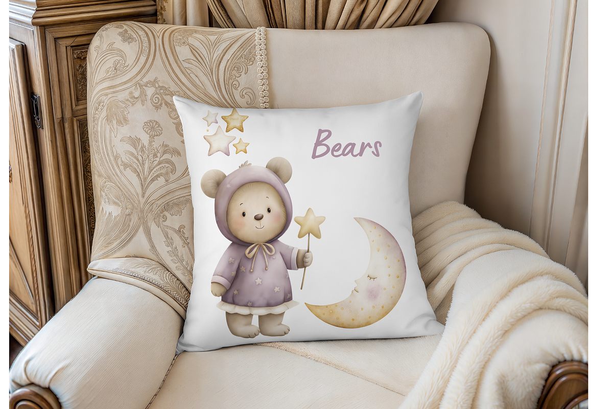 Dreamy Bear Clipart Set, an Illustration by MockupWizard (Photo 5 of 5)