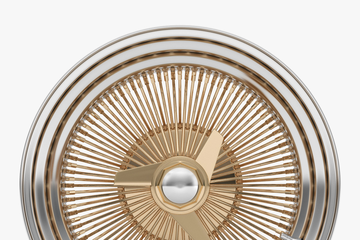 100 Spoke Wire Wheel Rim, a Cars & Vehicle 3D Model by Alartimodels (Photo 3 of 15)