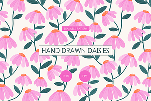 Climbing Daisies Seamless Pattern