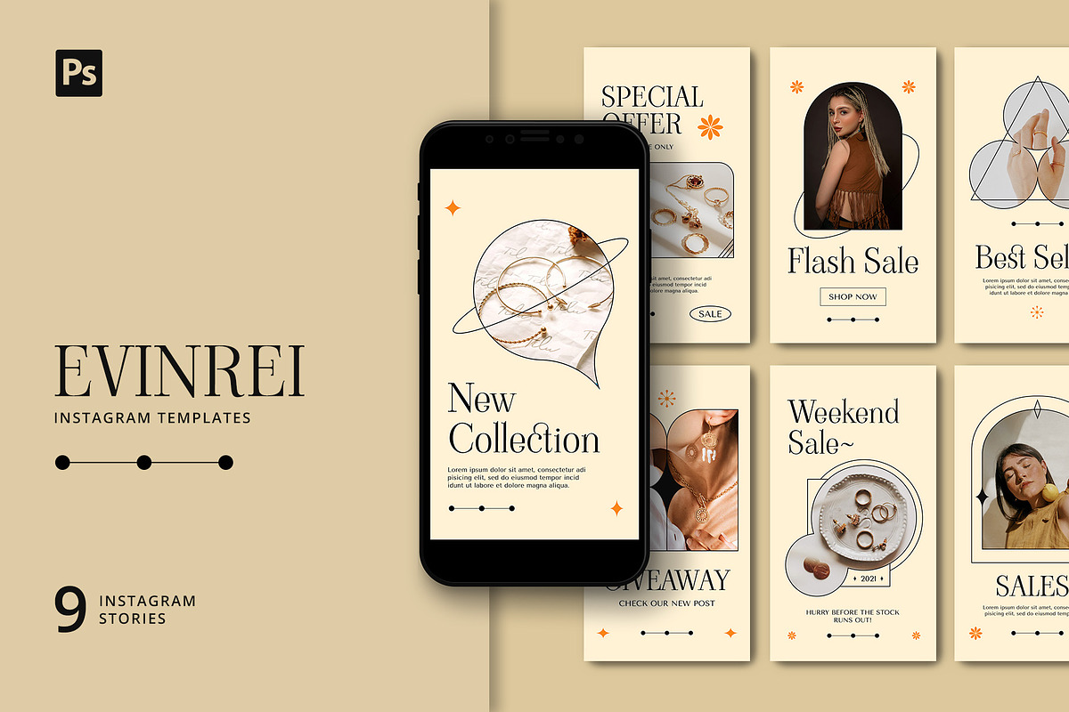 Evinrei - Instagram Tempates, a Social Media Template by Rakyu (Photo 1 of 6)
