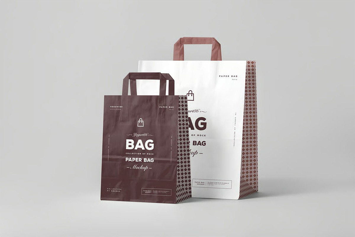 Paper Bag Mock-up, a Packaging Mockup by zippypixelstudio (Photo 9 of 12)