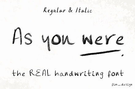 As You Were Casual Handwriting Font, a Handwritten Font by Flm__design