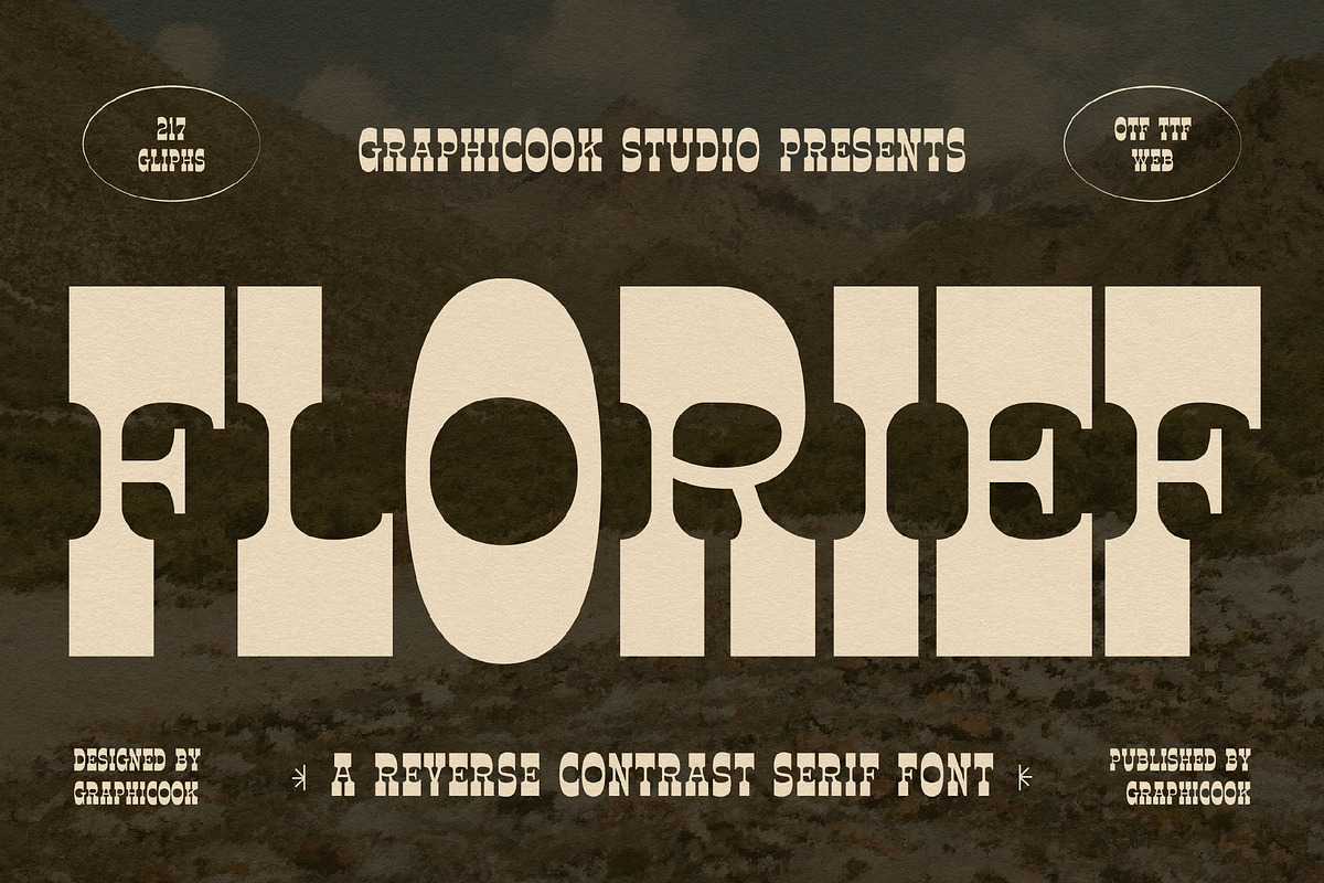 Florief, a Slab Serif Font by graphicook (Photo 1 of 10)
