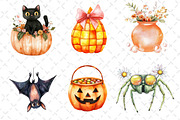 Cute Retro Halloween Clipart, an Illustration by Dream Creation (Thumbnail 3 of 6)
