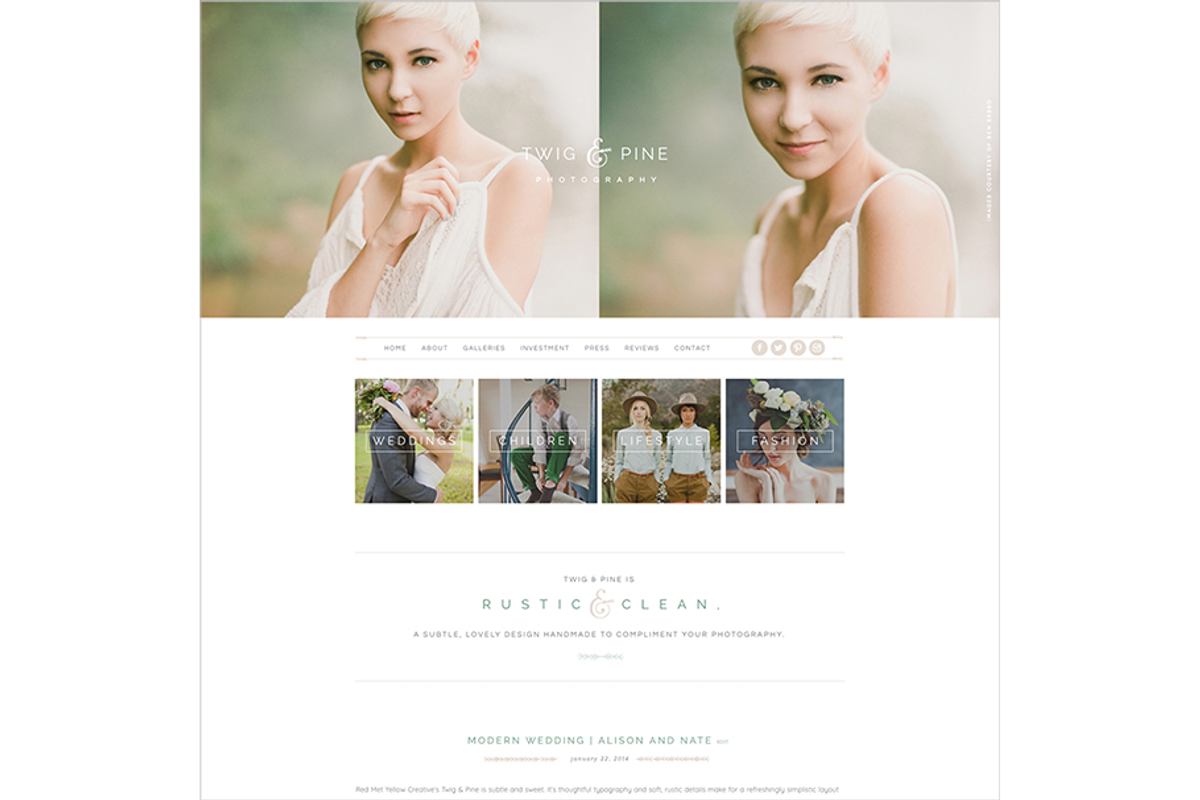Twig & Pine II ProPhoto 7 Template, a Websites & App Template by Red Met Yellow Creative (Photo 2 of 7)