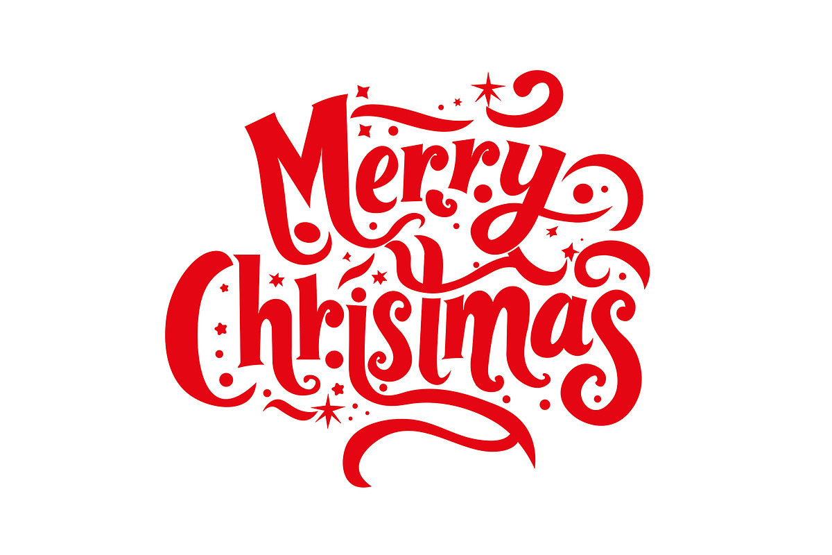 Merry Christmas hand lettering, an Illustration by Triple M Graphics (Photo 4 of 5)