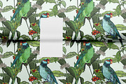 Rainforest jungle pattern parrots, a Wallpaper Graphic by FleurArt (Thumbnail 4 of 10)