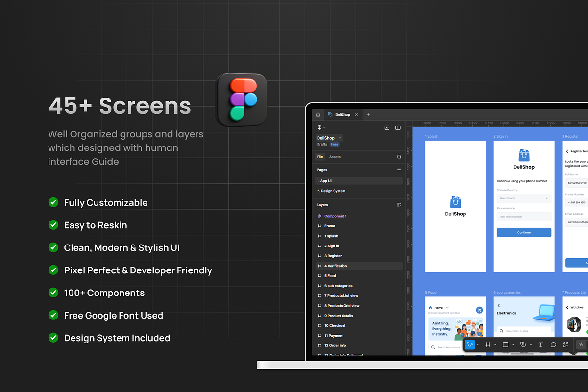 2 Apps | eCommerce App | DeliShop, an UI Kit Template by Opus LabWorks (Photo 7 of 10)
