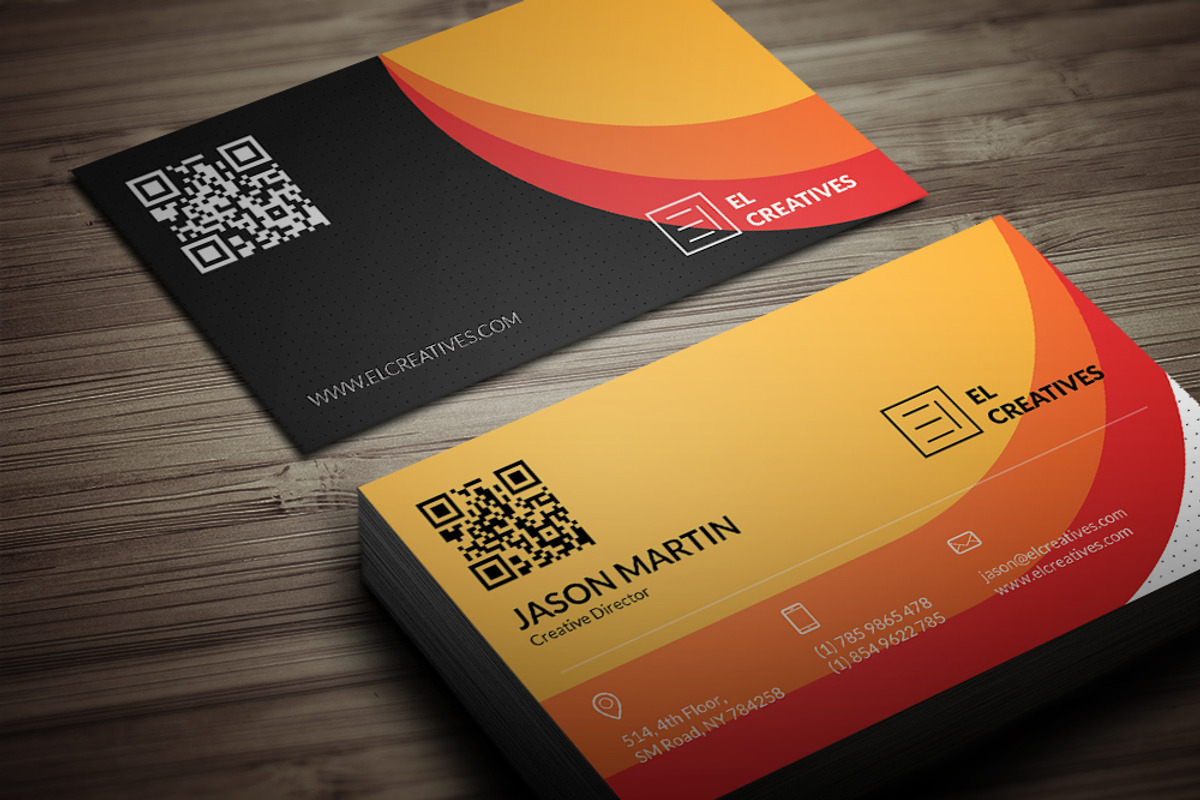Creative Orange Business Card, a Business Card Template by bouncy (Photo 1 of 4)