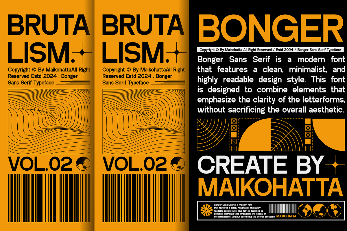 Bonger - Sans Serif Typeface, a Sans Serif Font by MaikoHatta (Photo 3 of 7)
