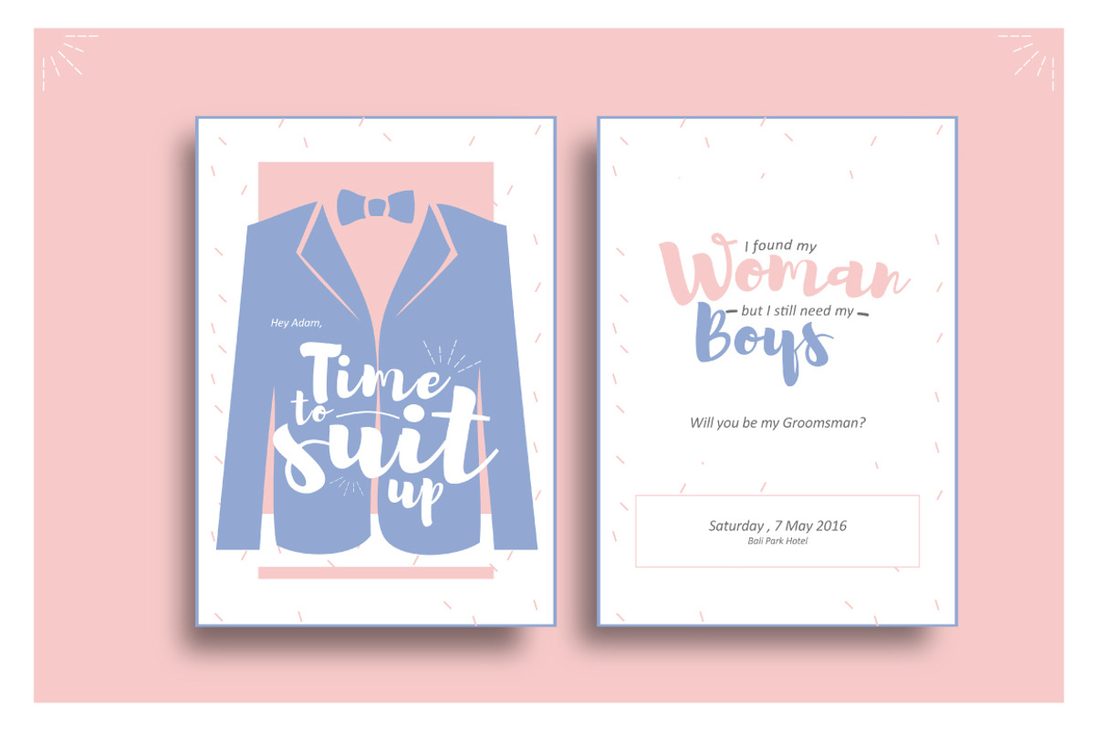 Bridesmaid & Groomsman Invites, an Invitation Template by Laffmate (Photo 2 of 3)