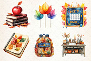 Autumn Back to School Clipart, an Illustration by Dream Creation (Thumbnail 2 of 6)
