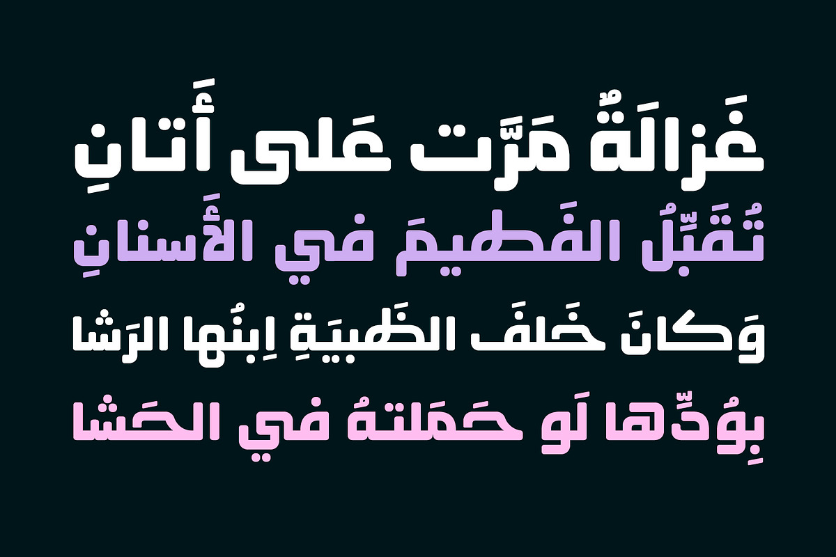 Taqtaqah - Arabic Font, a Sans Serif Font by Mostafa El Abasiry (Photo 4 of 15)