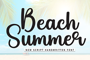 Beach Summer | Script Font, a Handwritten Font by Scratchones (Thumbnail 1 of 8)