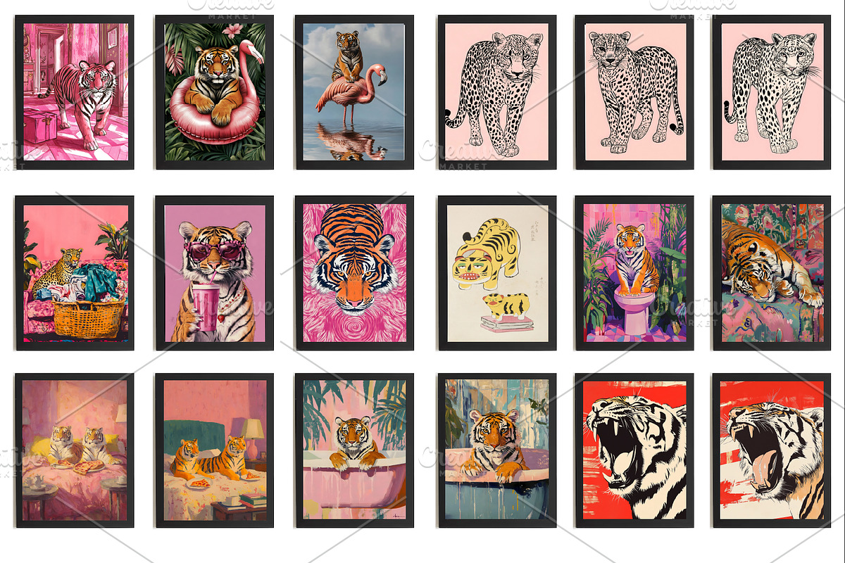 Tiger wall print, animal wall poster, an Animal Photo by Chipshpow Graphics (Photo 6 of 7)