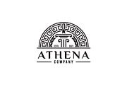 Ancient Greek pillar column Logo, a Branding & Logo Template by Atlantis X Nurman Arbai (Thumbnail 1 of 2)